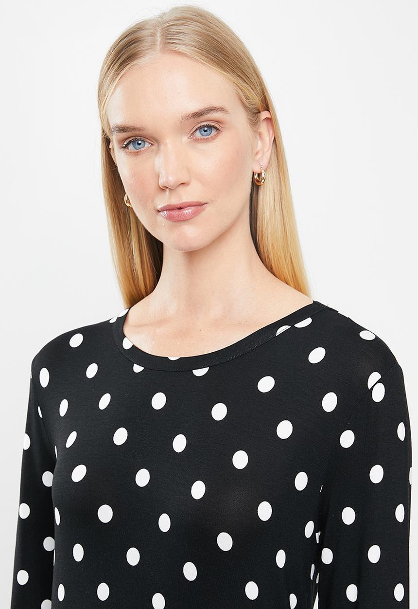 Jacqueline de Yong - Hailey dot dress - black & white 