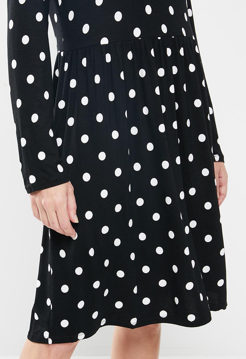 Jacqueline de Yong - Hailey dot dress - black & white 