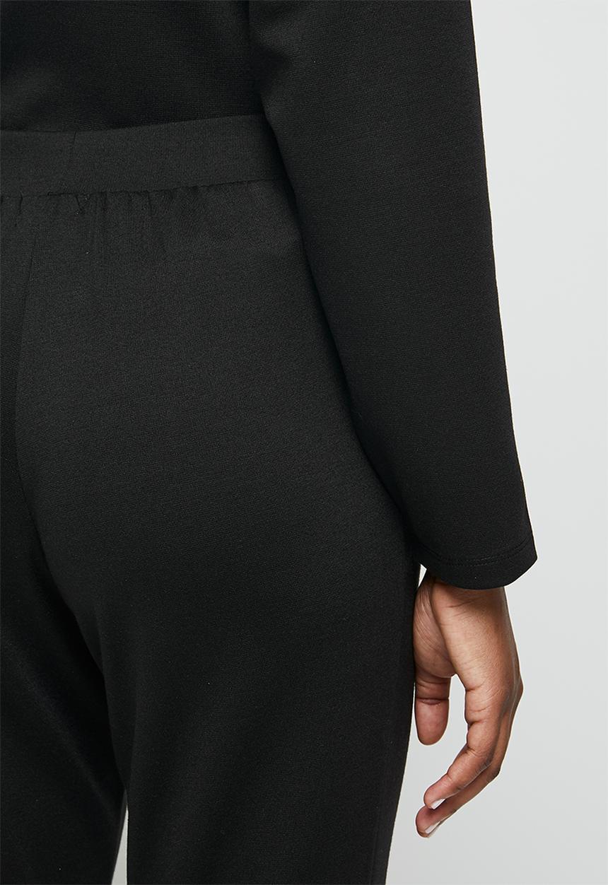 edit - Pull on ponti knit trouser - black