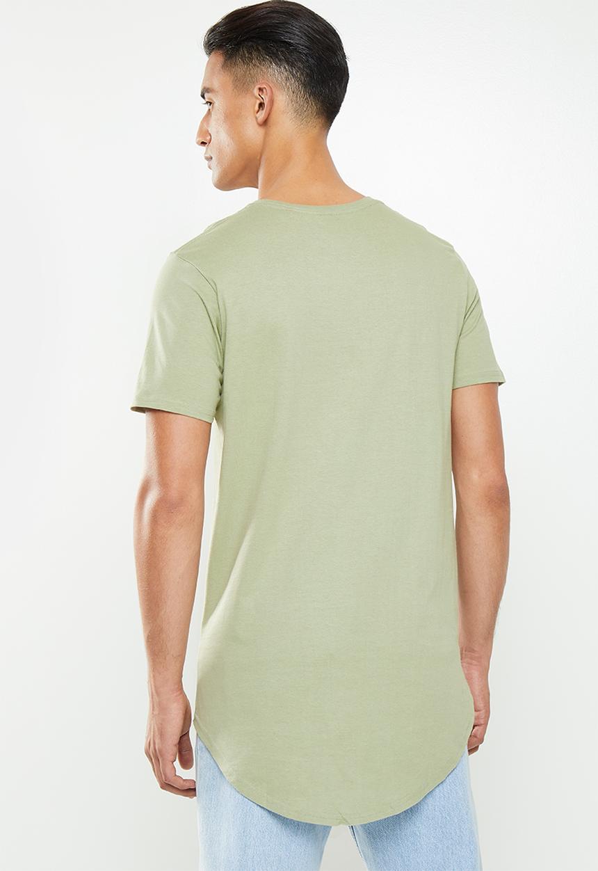 Factorie - Curved graphic T-shirt - sage
