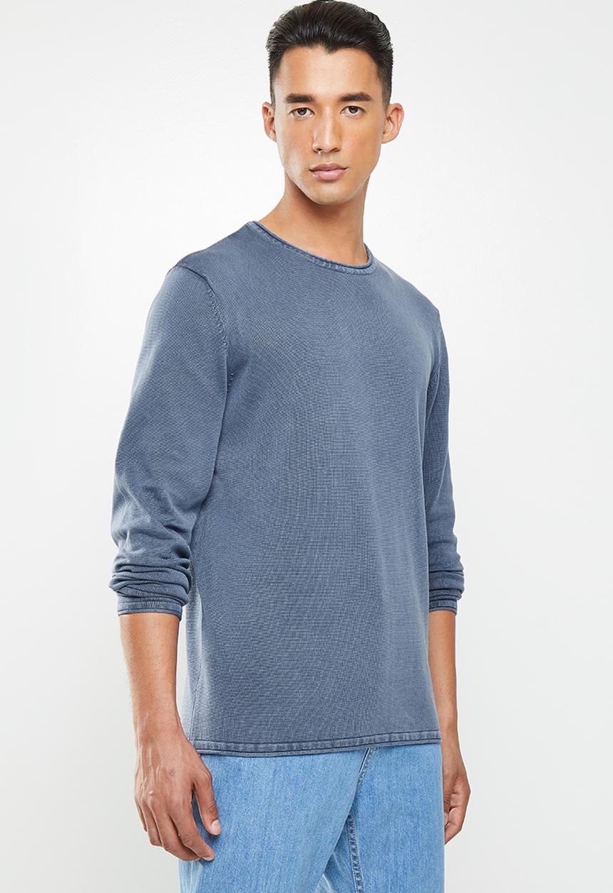 Only & Sons - Garson life 12 wash crew knit - navy