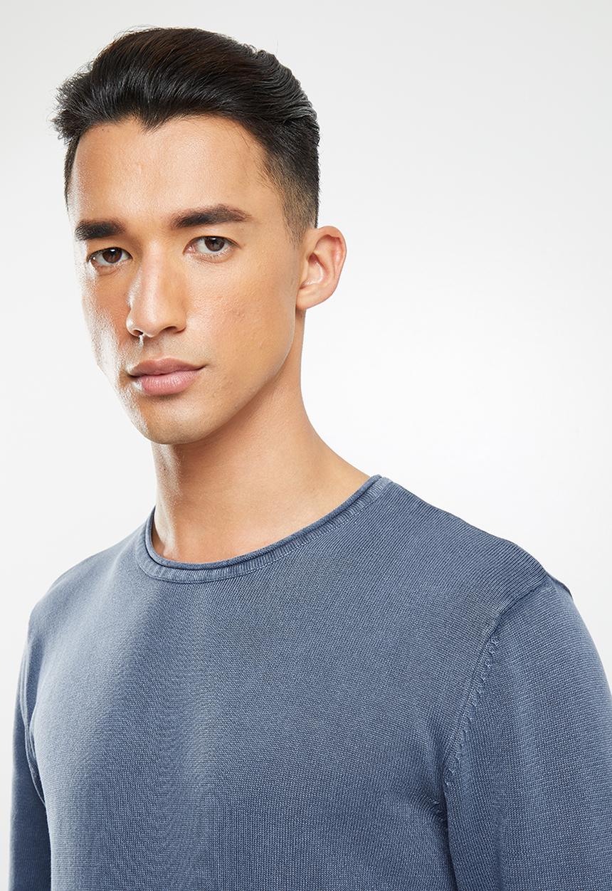 Only & Sons - Garson life 12 wash crew knit - navy