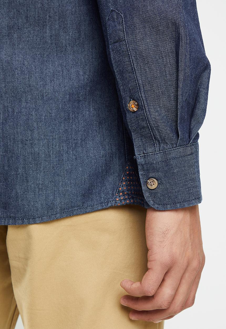 Only & Sons - Ask life ls chambray shirt - blue