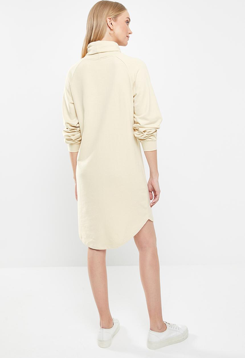Jacqueline de Yong - Filipina ivy life long sleeve sweat dress - beige 