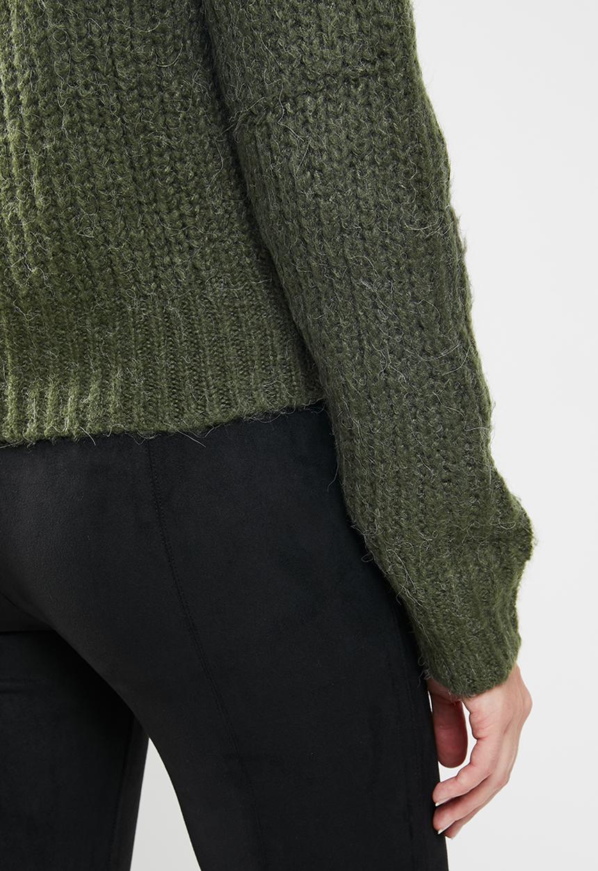 Jacqueline de Yong - Panther long sleeve cardigan knit - olive