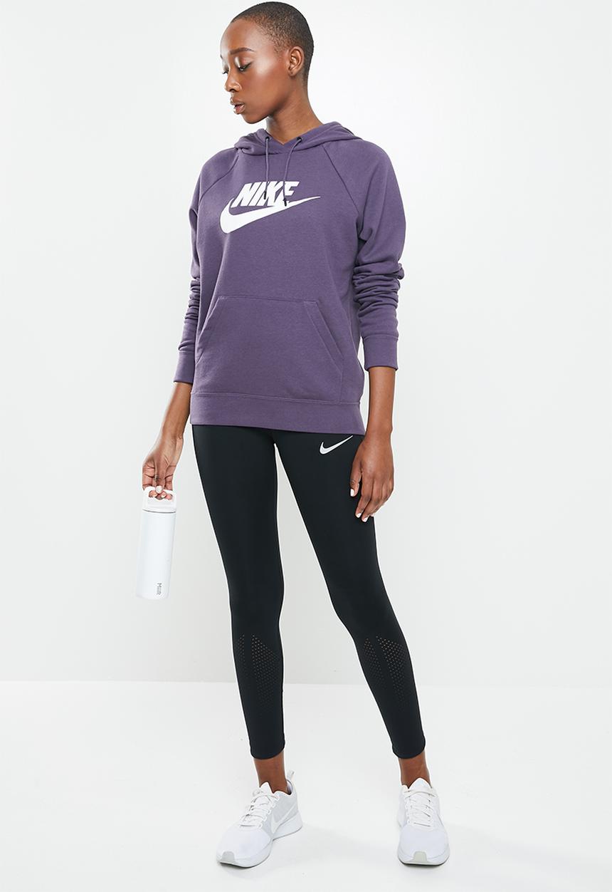 Nike - Nsw essential hoodie hbr -  purple & white 