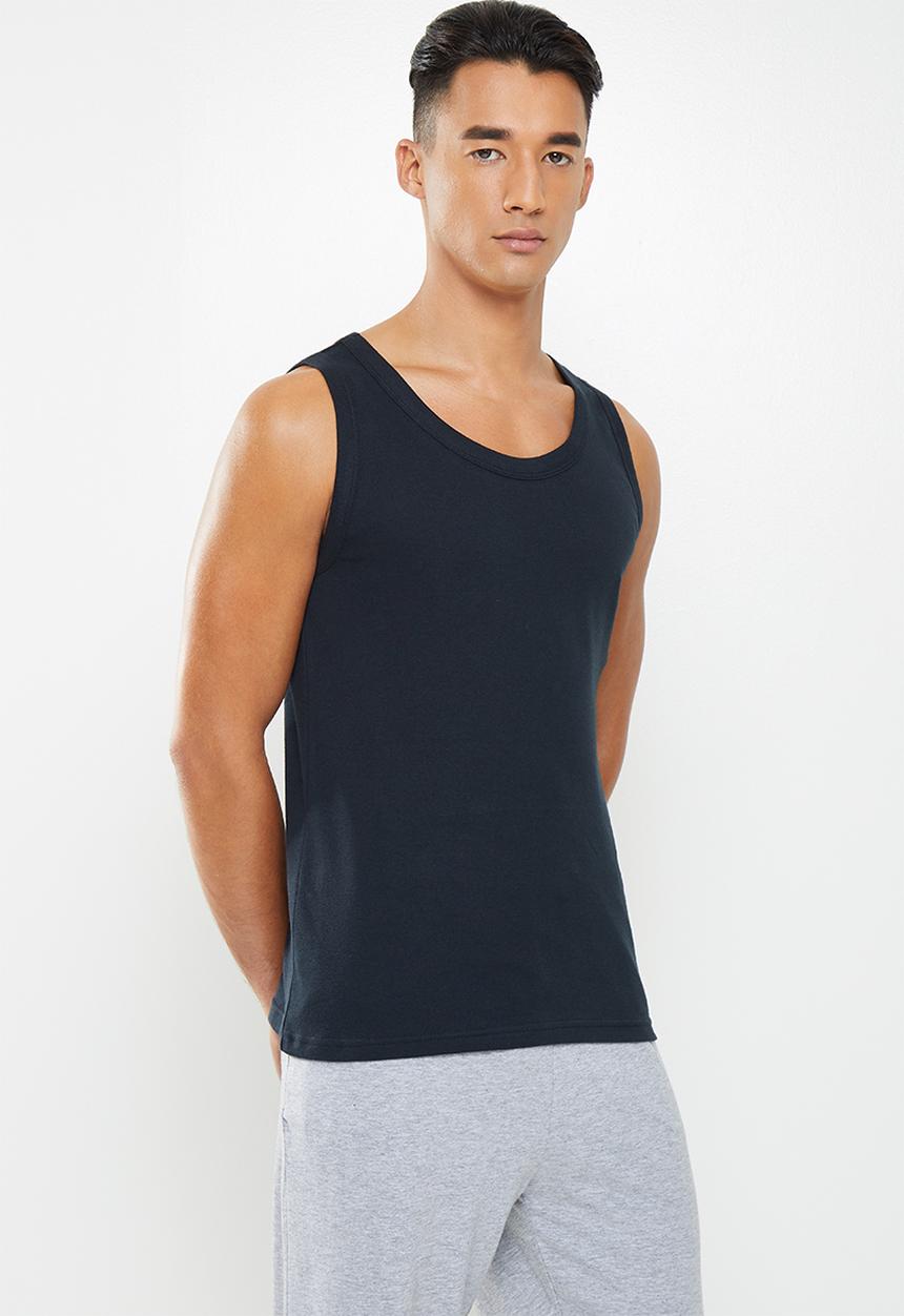 Jockey - 1 Pack jockey classic rib vest - black
