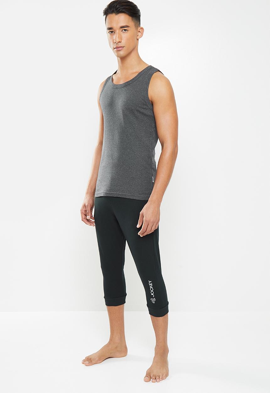 Jockey - 1 Pack jockey graphite melange classic rib vest - grey