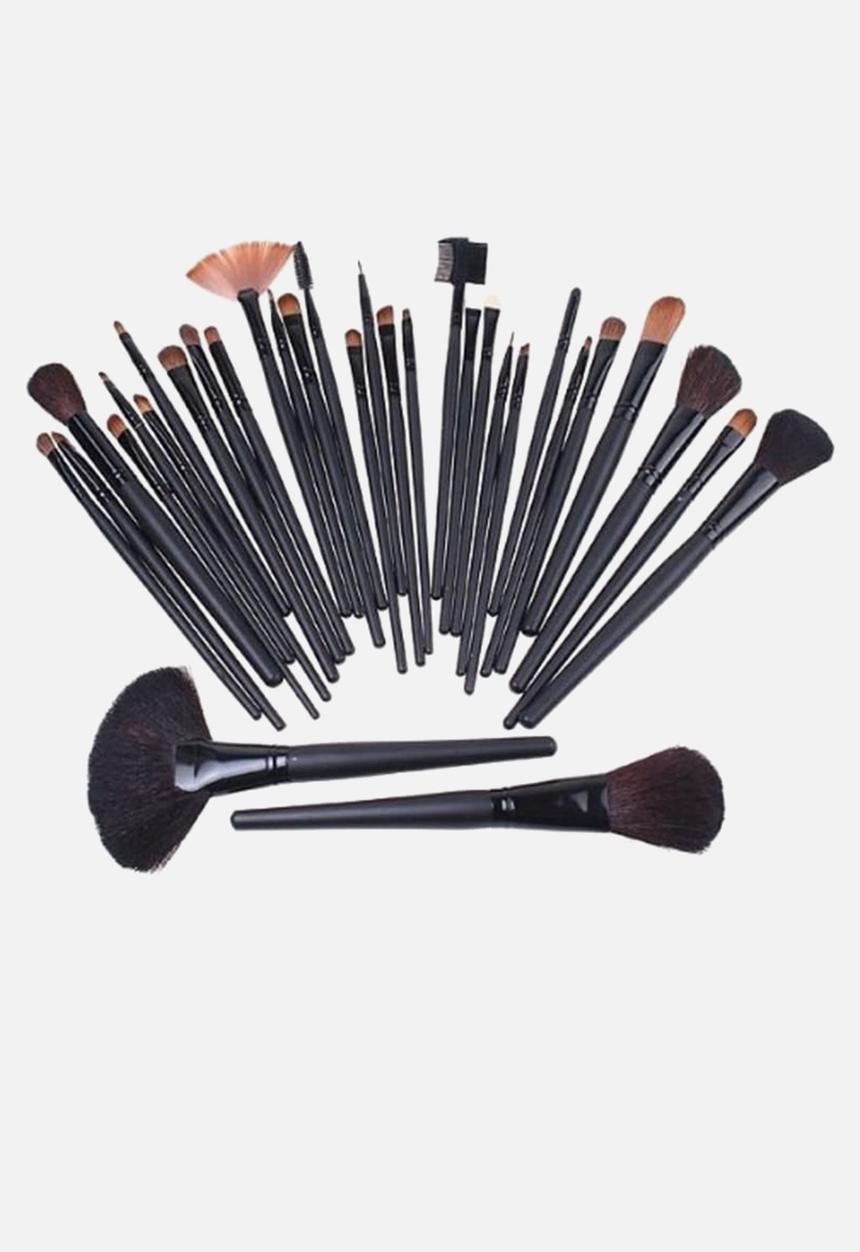 Glam Beauty - 32 Piece Make Up Brush Set - Black