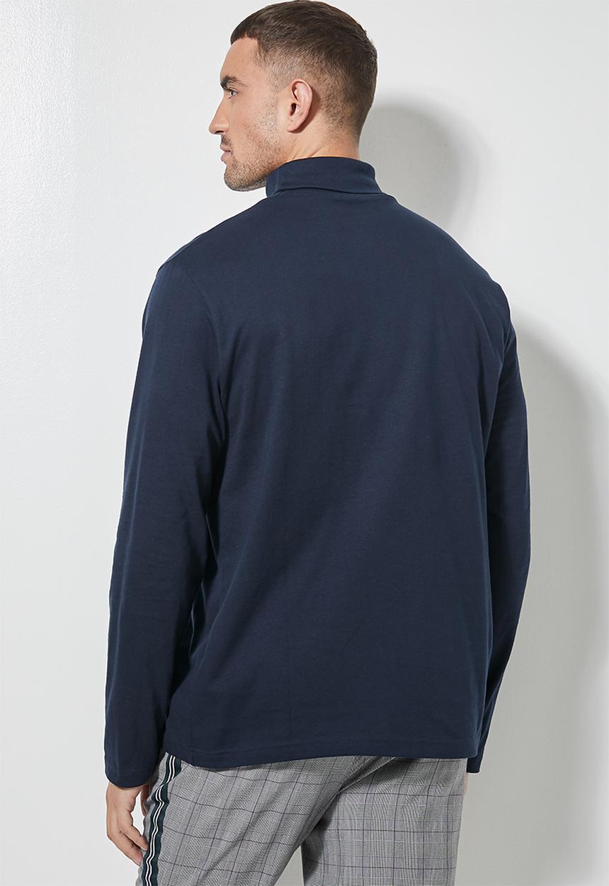 Superbalist - 2-pack milan long sleeve neck tee - navy & dark green