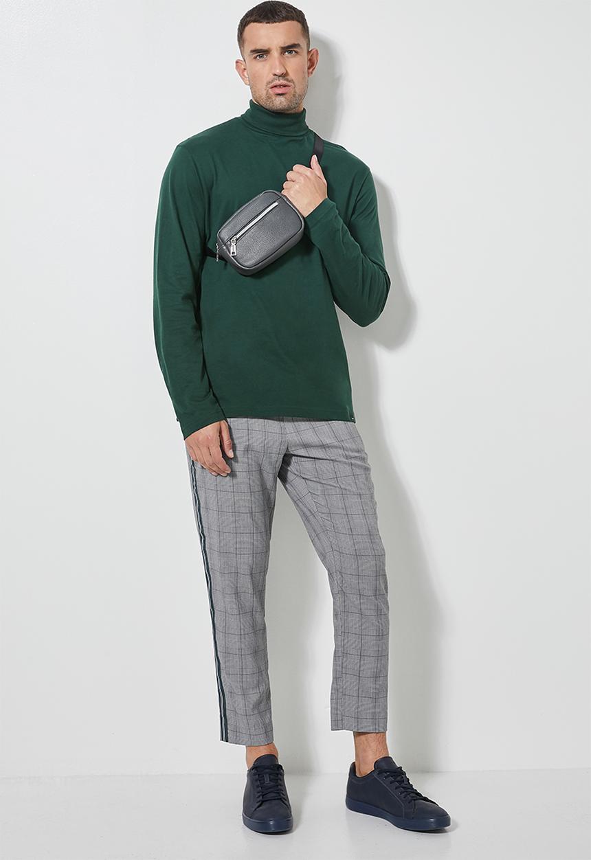 Superbalist - 2-pack milan long sleeve neck tee - navy & dark green