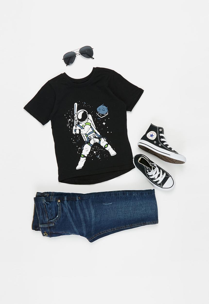Pop Candy - Younger boys styled tee - black