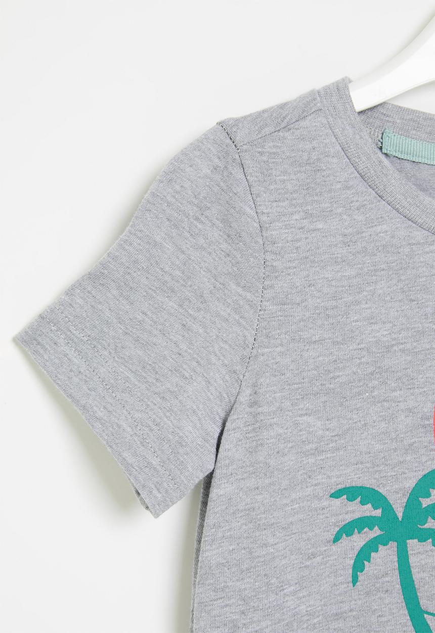 Pop Candy - Younger boys styled short sleeve top - grey