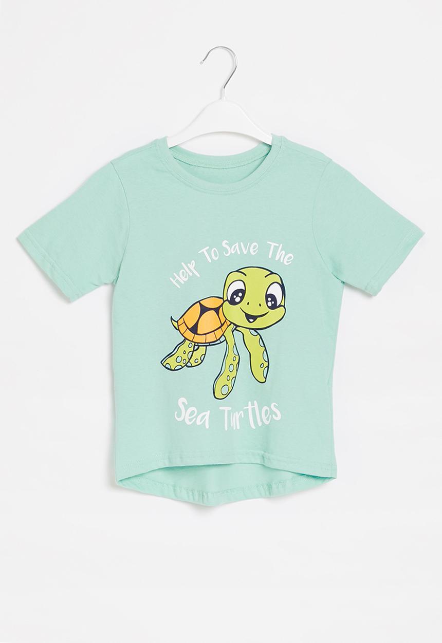 Pop Candy - Younger boys styled short sleeve tee - aqua