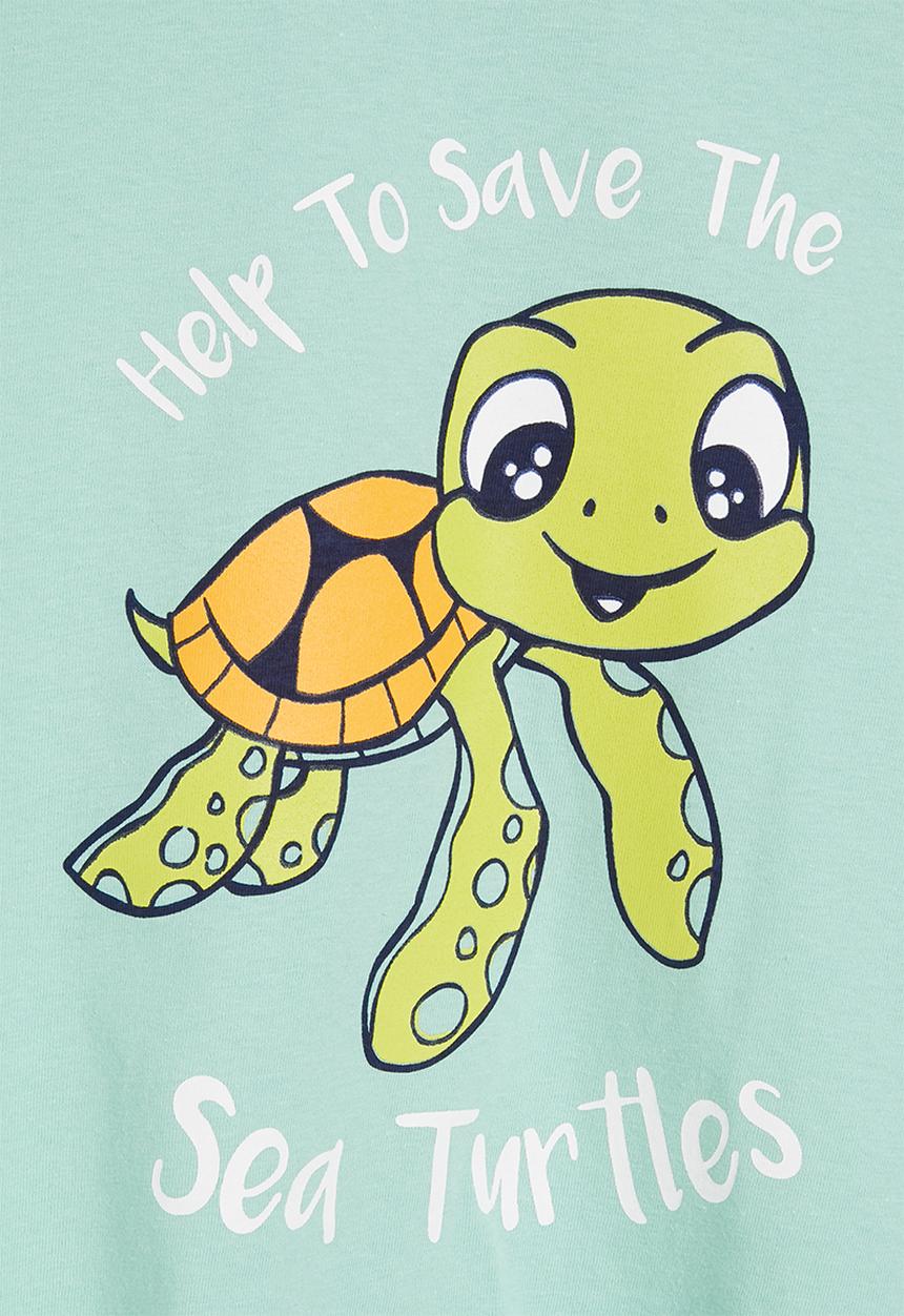 Pop Candy - Younger boys styled short sleeve tee - aqua