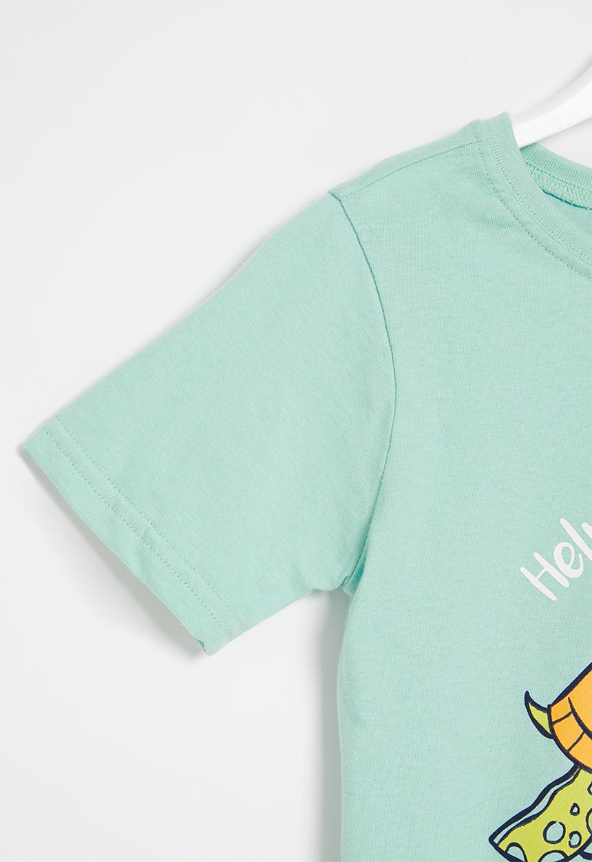 Pop Candy - Younger boys styled short sleeve tee - aqua