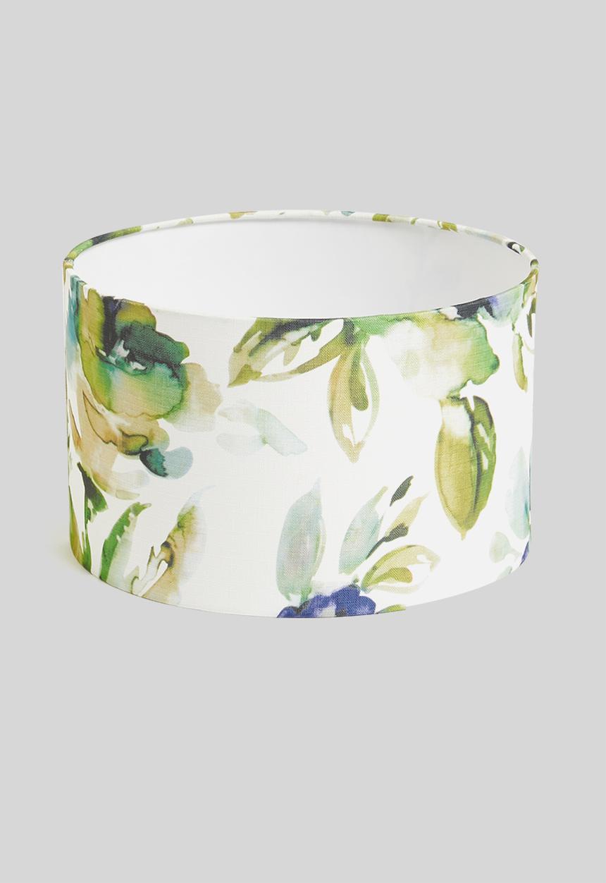 Sixth Floor - Bloom printed lampshade - green & white