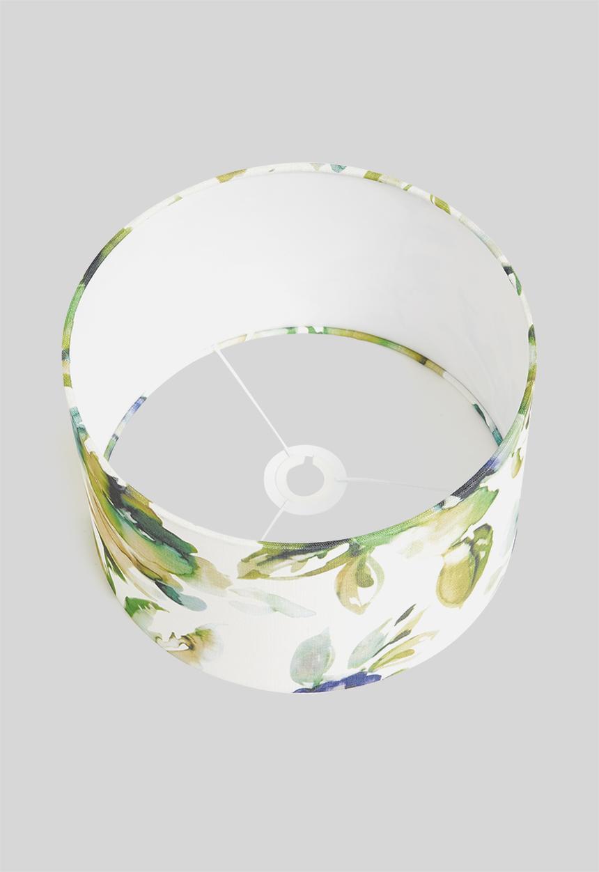 Sixth Floor - Bloom printed lampshade - green & white