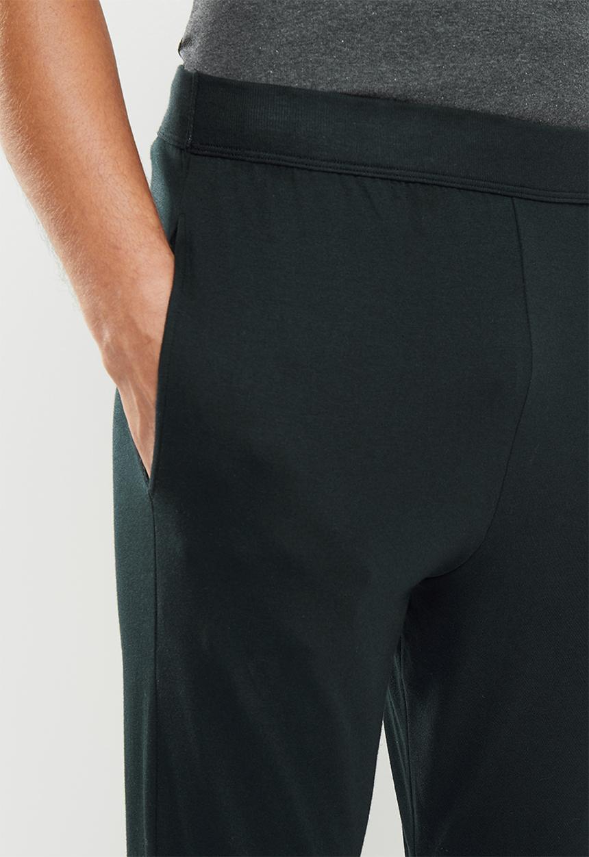 Jockey - 1 Pack plain 3/4 casual sports pants - black