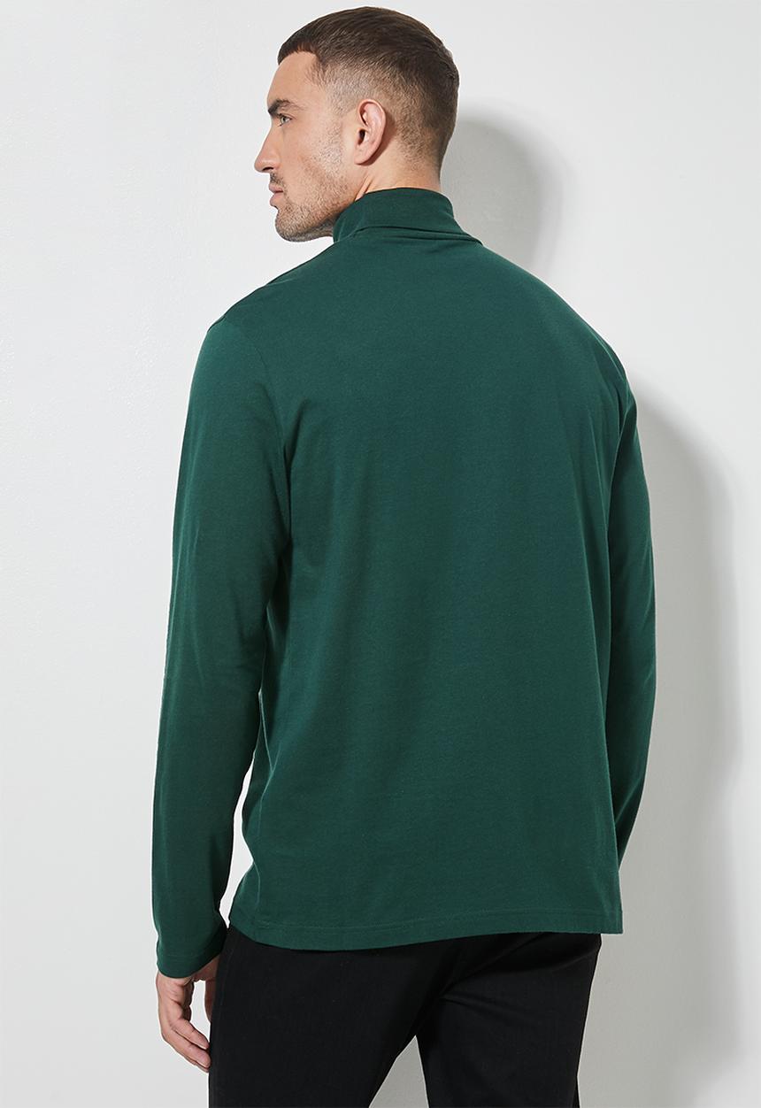 Superbalist - Milan long sleeve roll neck tee - dark green