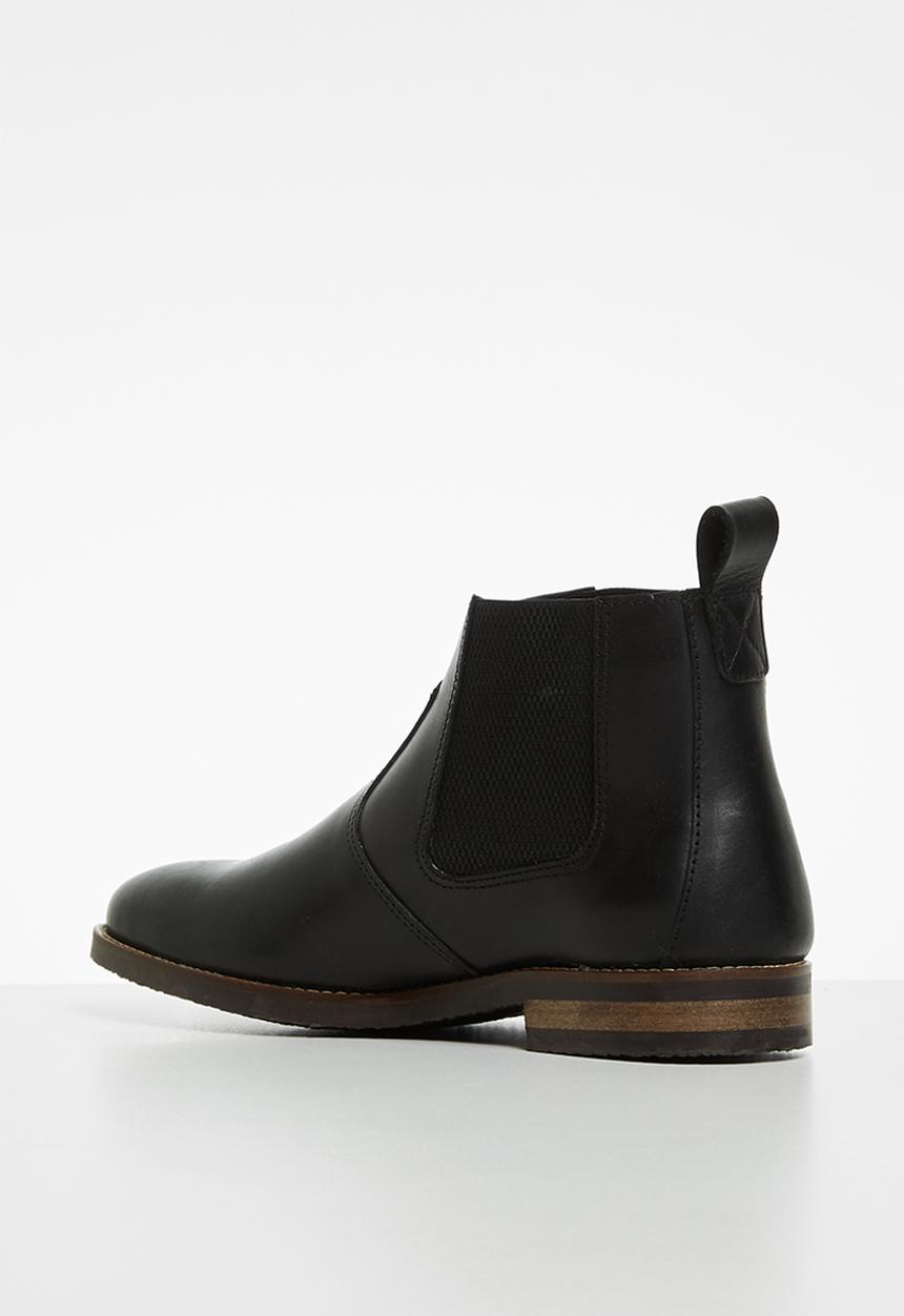 Superbalist - Jeffe leather chelsea boot - black