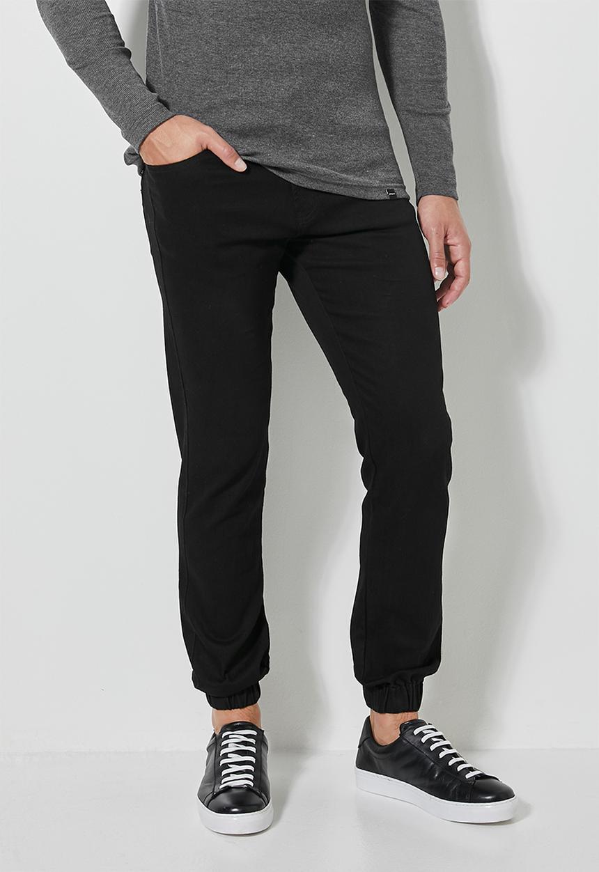 Superbalist - Cade slim cuffed jeans - black rinse
