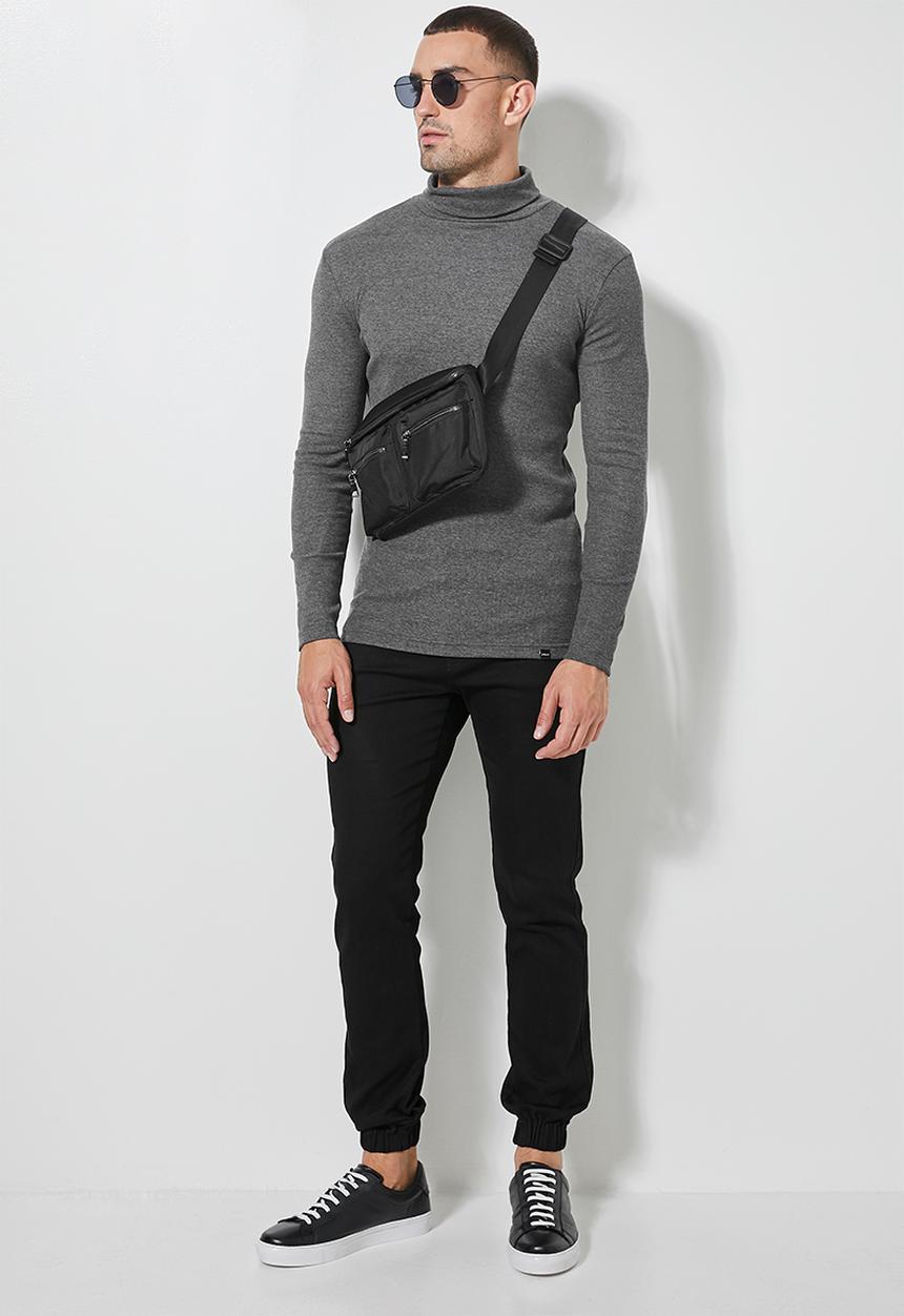 Superbalist - Cade slim cuffed jeans - black rinse