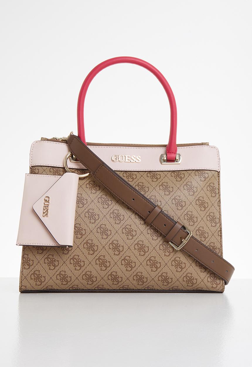 GUESS - Sosie status satchel - brown