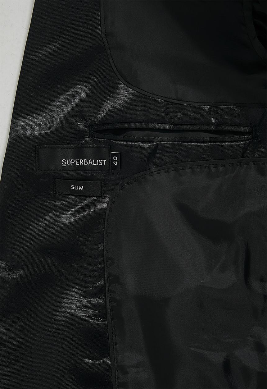 Superbalist - Don fashion slim fit 1-button double vent blazer - black