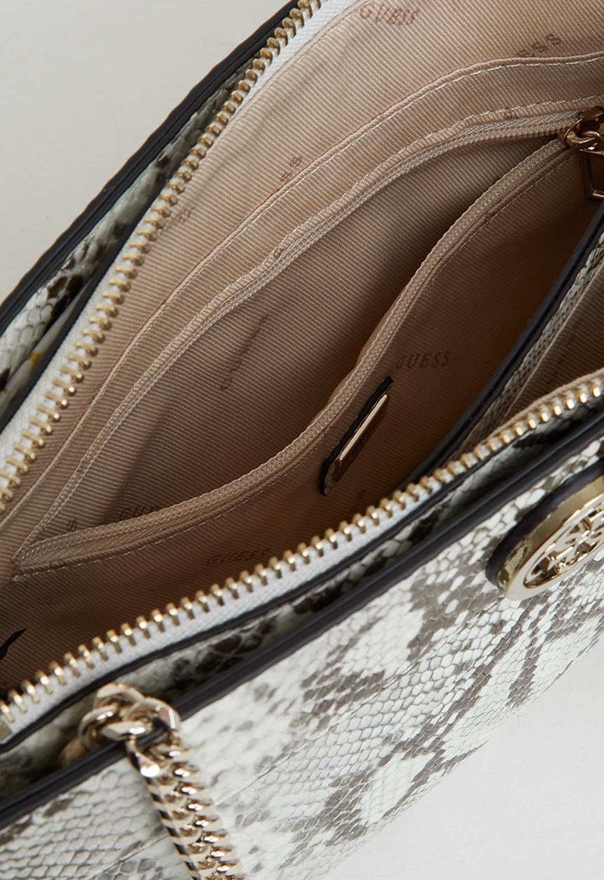 GUESS - Isla crossbody top zip - white