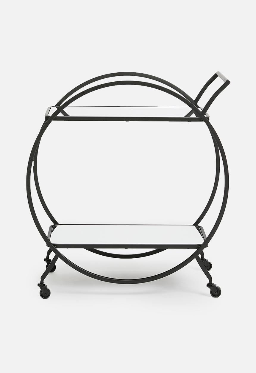 Sixth Floor - Pearl drinks trolley - black