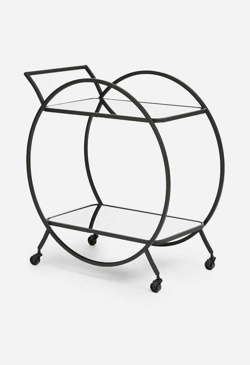 Sixth Floor - Pearl drinks trolley - black
