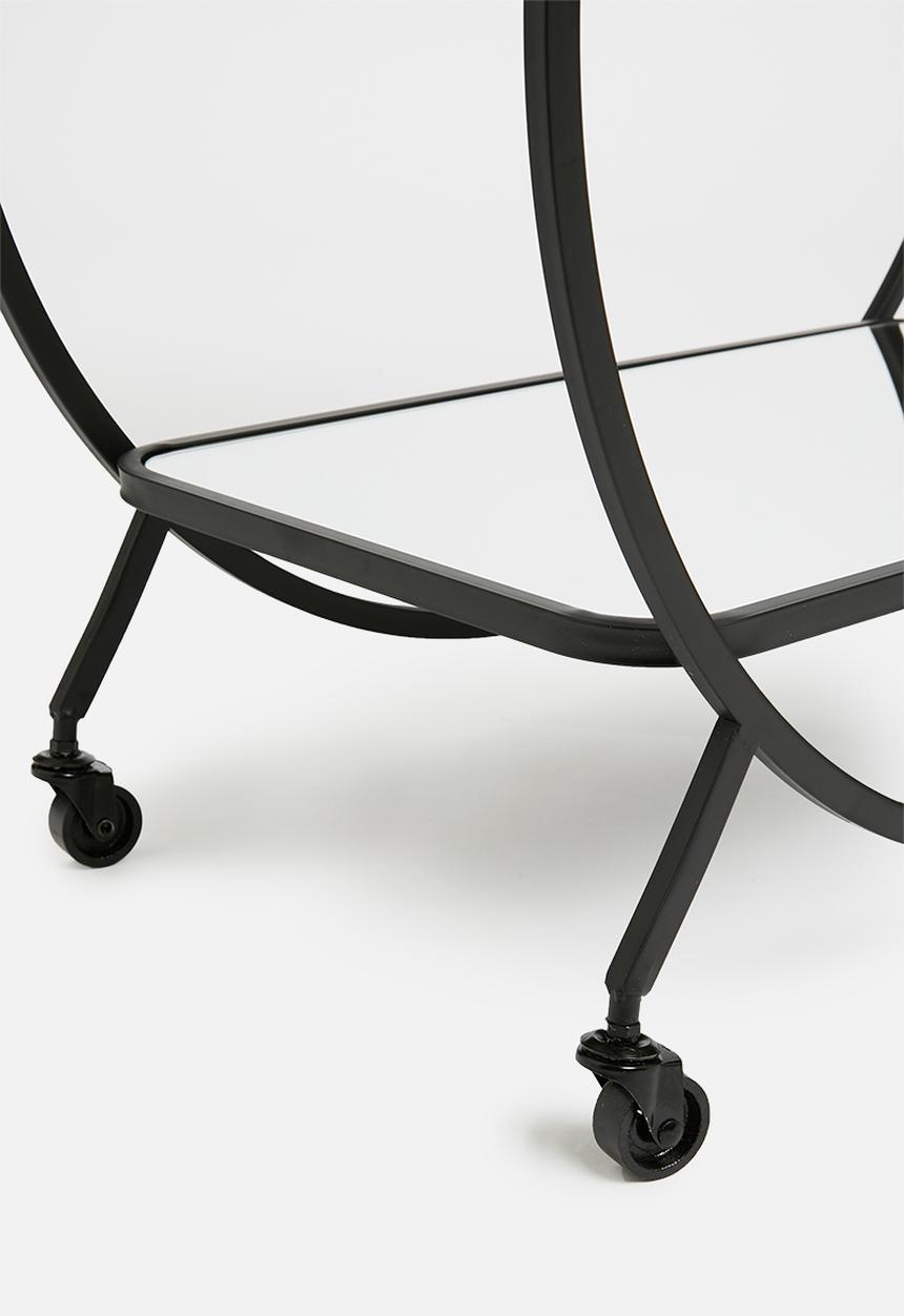 Sixth Floor - Pearl drinks trolley - black