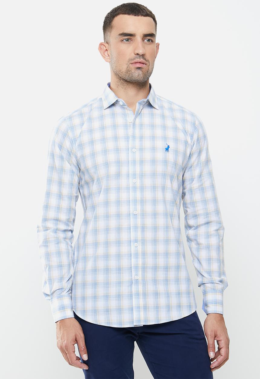 POLO - Luis check signature long sleeve shirt - yellow