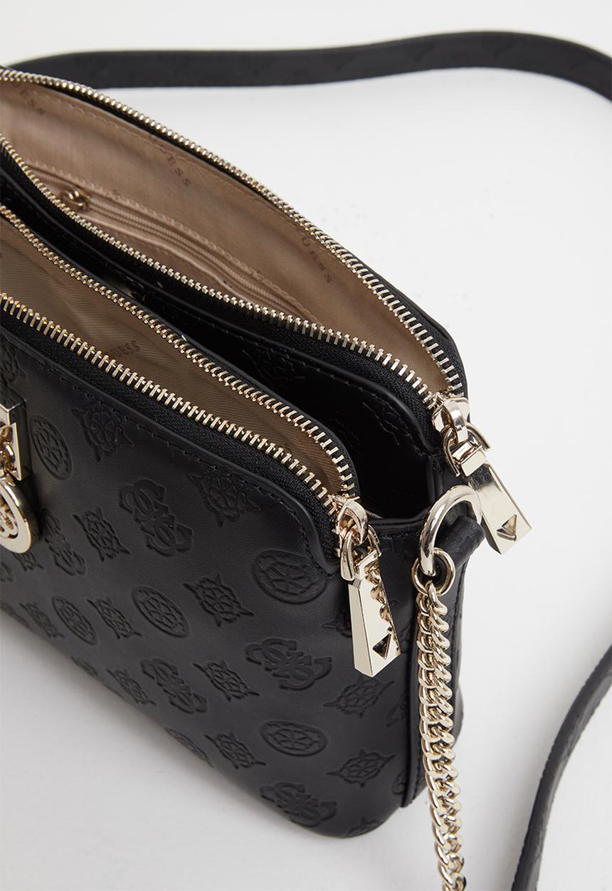 GUESS - Ninnette dbl zip crossbody - black