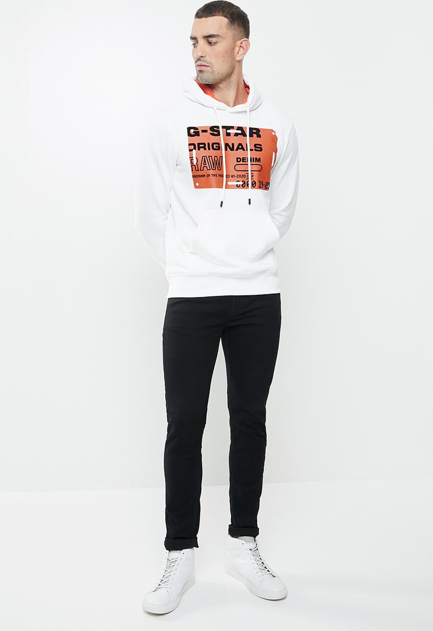 G-STAR - Originals hooded long sleeve sweat - milk