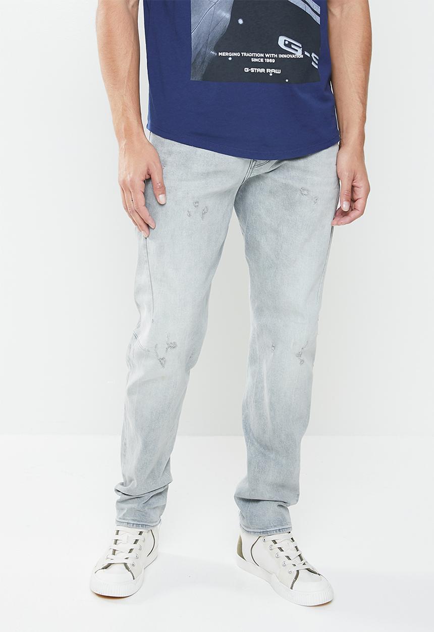 G-STAR - Scutar 3d slim tapered elto stretch denim - vintage oreon grey destroyed