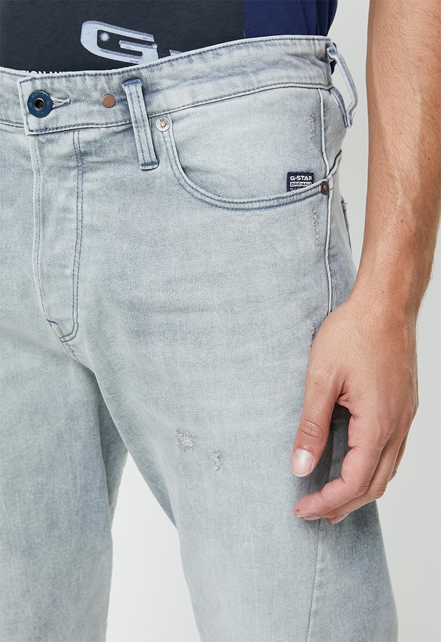 G-STAR - Scutar 3d slim tapered elto stretch denim - vintage oreon grey destroyed