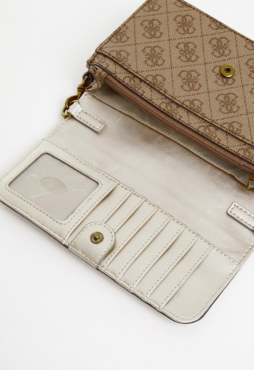 GUESS - Noelle xbody flap organizer - brown 