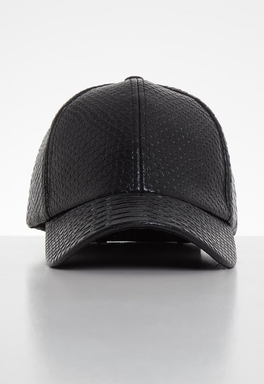 Superbalist - Snakeskin peak cap - black