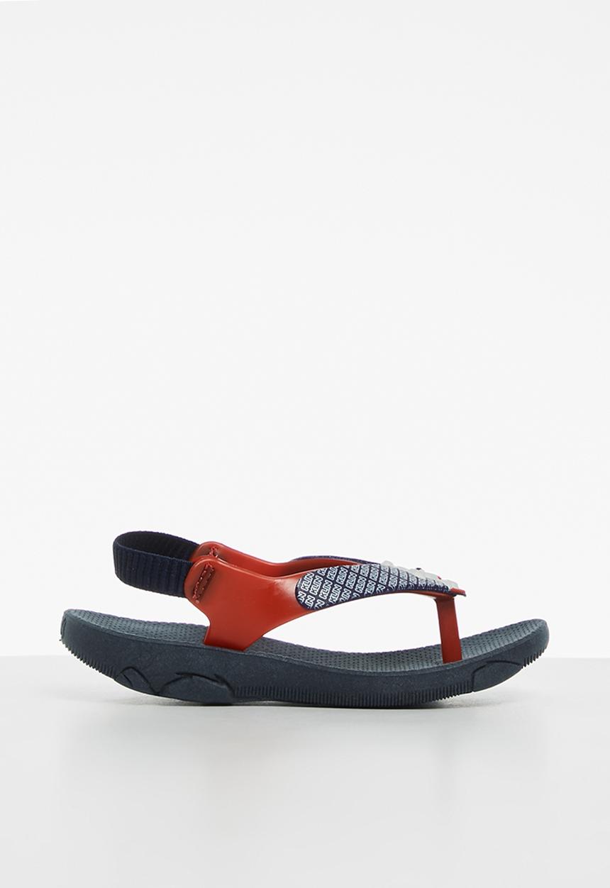Klin - Printed sandal - navy & red