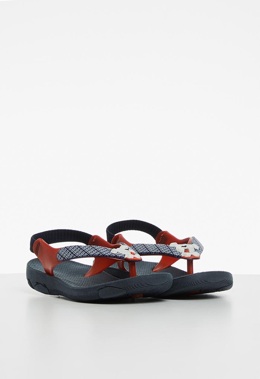 Klin - Printed sandal - navy & red