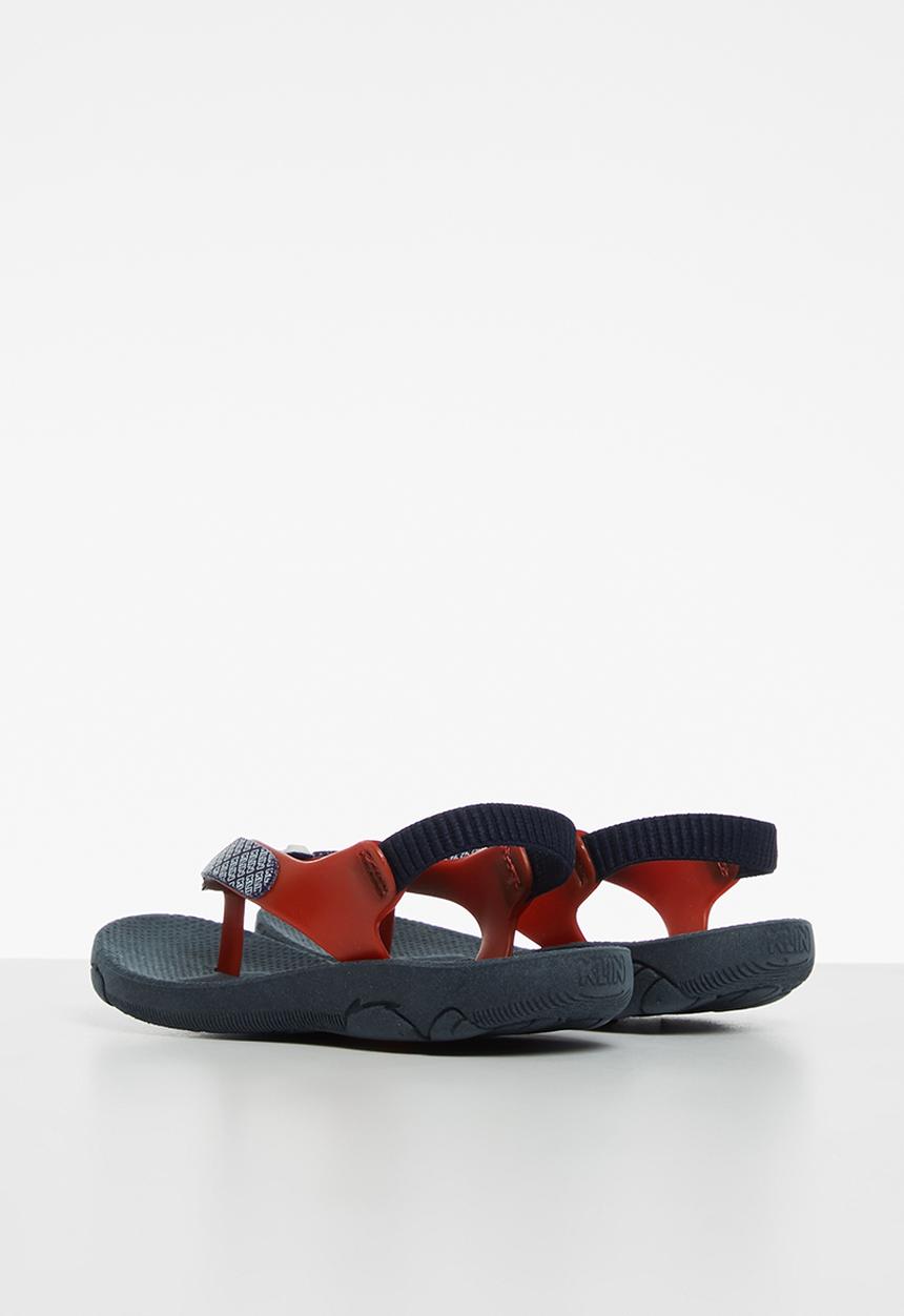 Klin - Printed sandal - navy & red