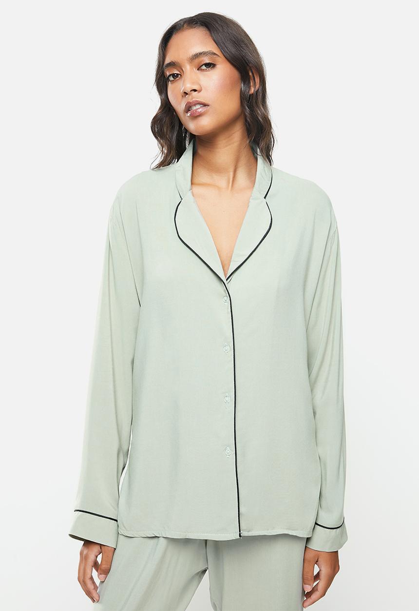 Superbalist - Sleep shirt & pants set - sage