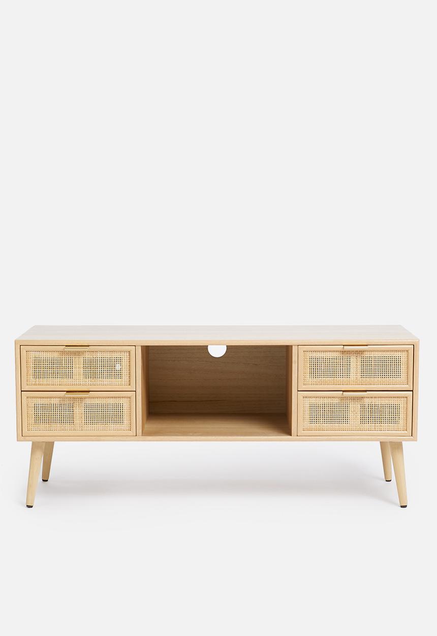 Sixth Floor - Rattan tv unit - natural