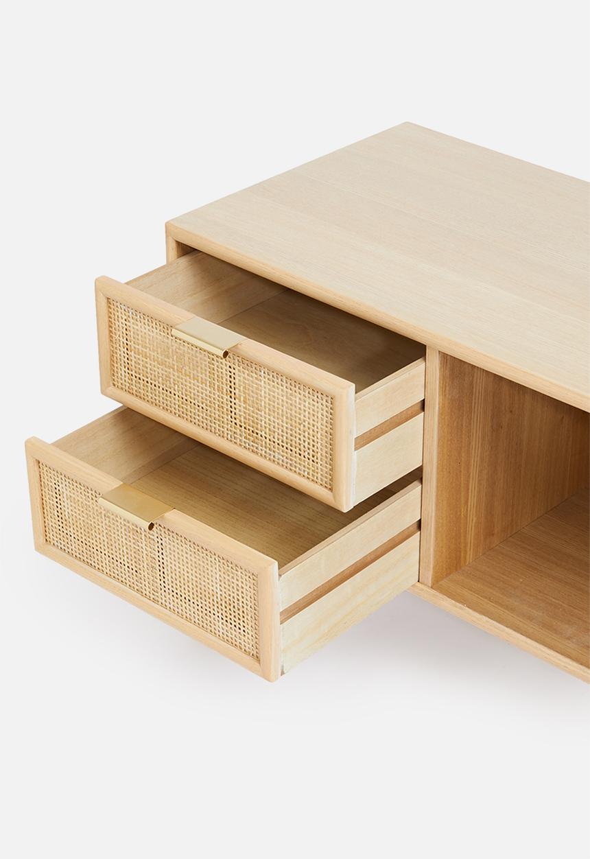 Sixth Floor - Rattan tv unit - natural