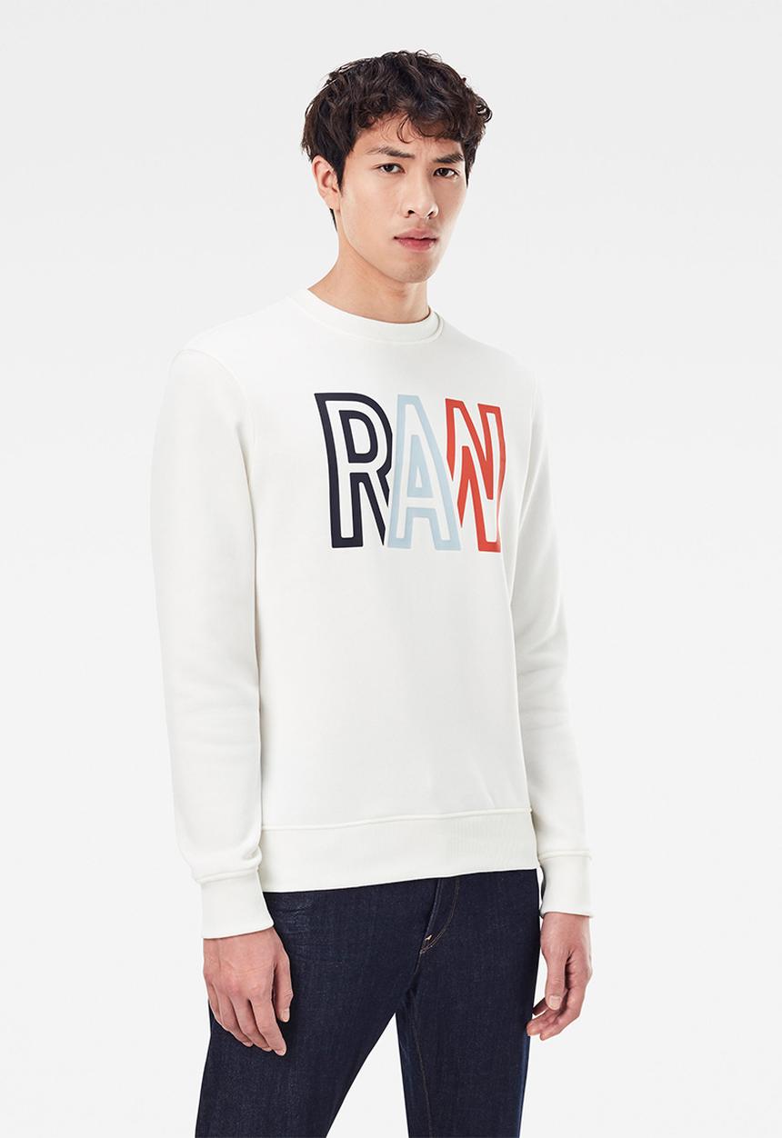 G-STAR - Raw r long sleeve sweat - cream 