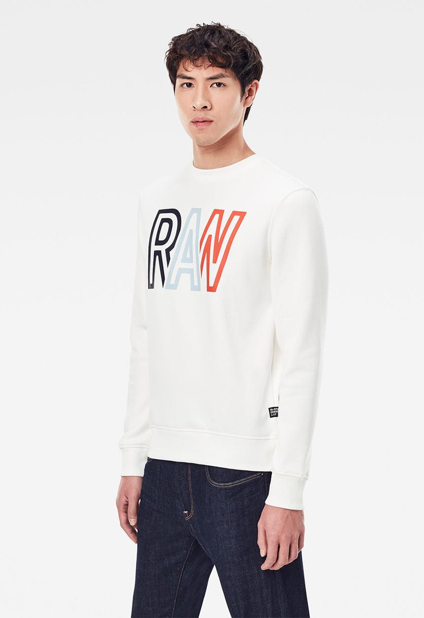 G-STAR - Raw r long sleeve sweat - cream 