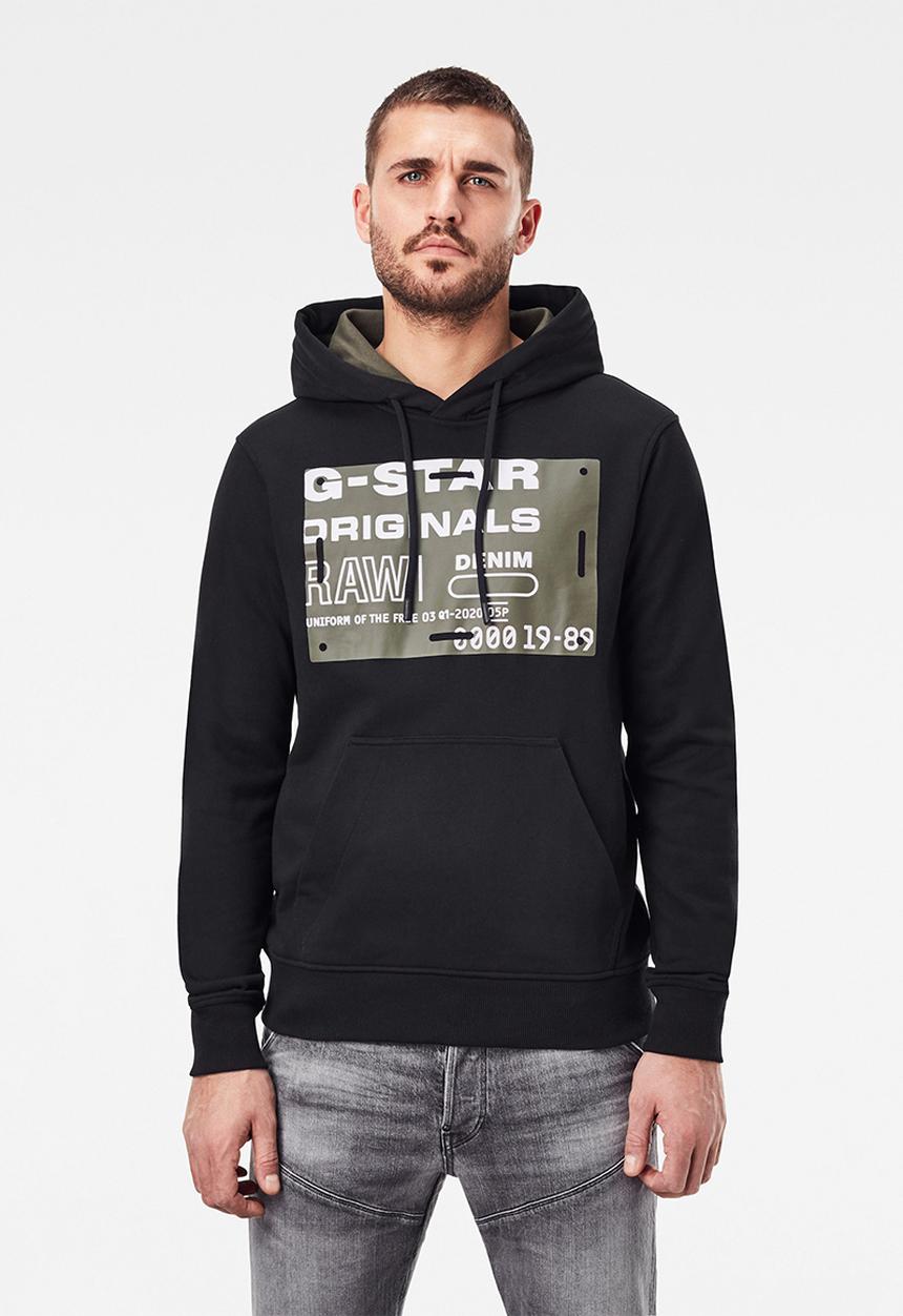 G-STAR - Originals hdd sw long sleeve sweat - black