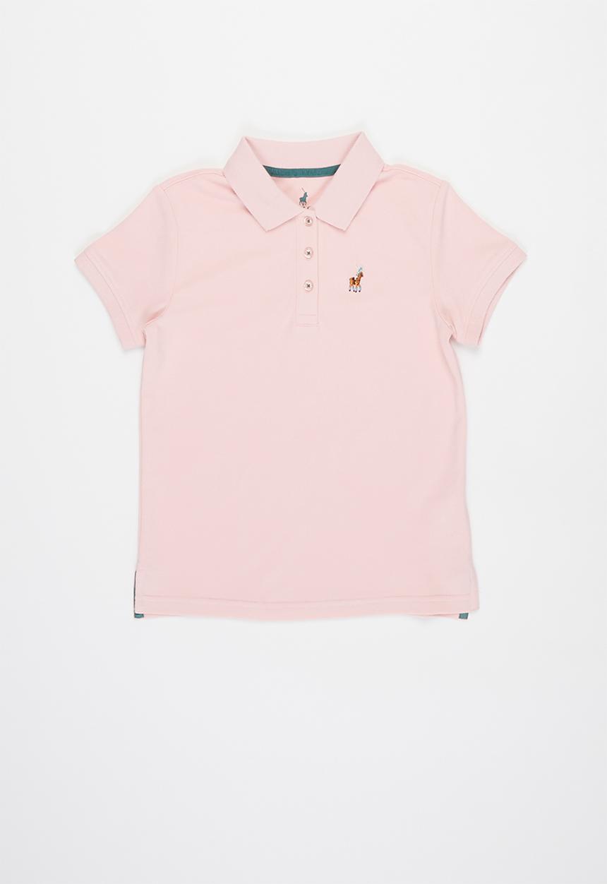 POLO - Girls nina short sleeve golfer - pink